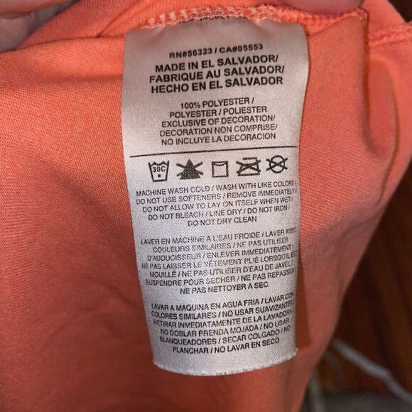 Nike Dri-Fit Pastel Orange V-Neck Tee - Picture 6 of 7